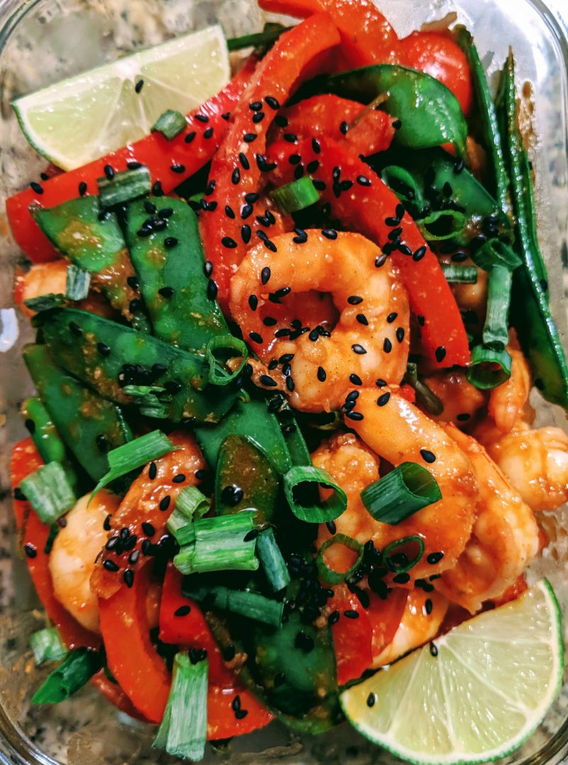 Sweet Chili Shrimp Stir Fry Meal Prep | I Forgot Salt!