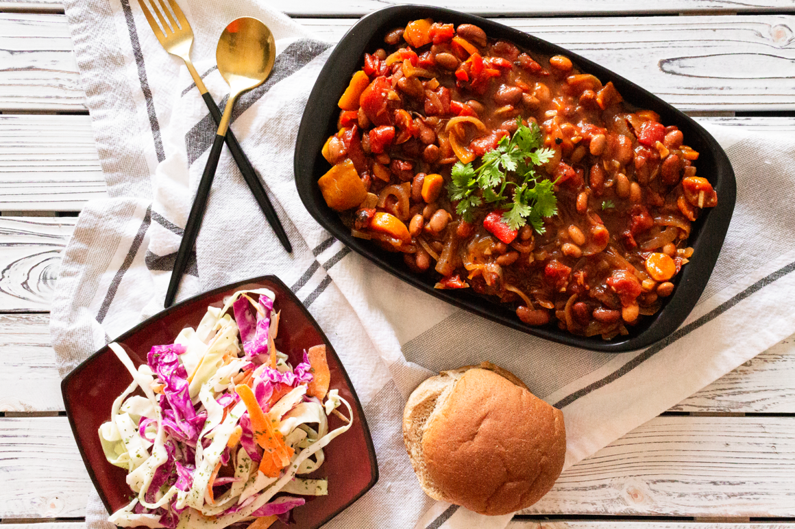 Baked Beans + Coleslaw | I Forgot Salt! | Vegan